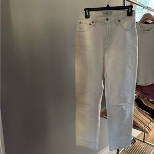 Abercrombie & Fitch Cream High-Rise Jeans